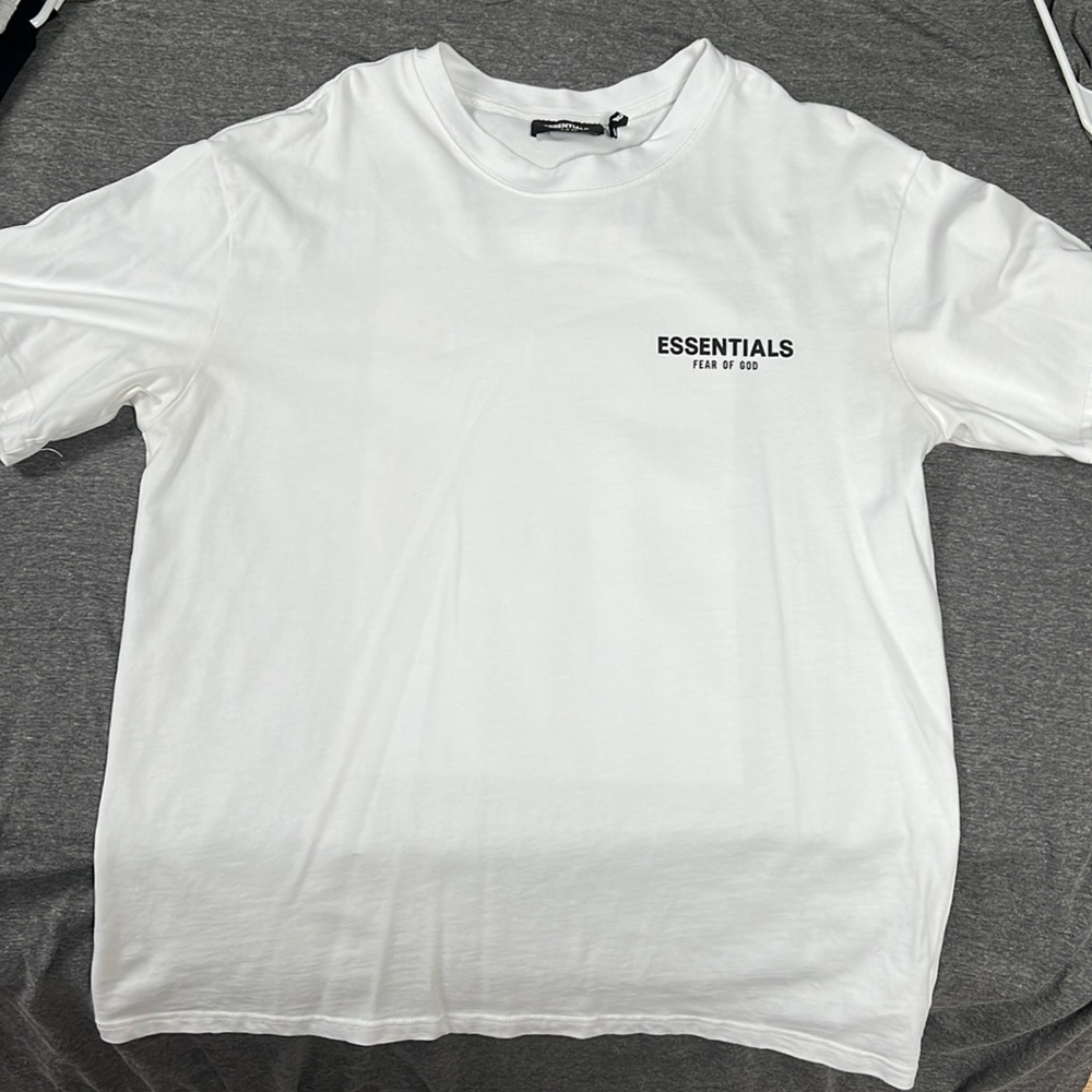 Essentials T shirt, large, white, lightly worn.